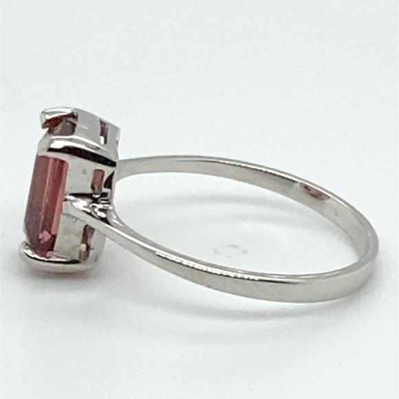Bi Color Tourmaline 1.70ct Solid 14K White Gold Ring - Picture 6 of 6